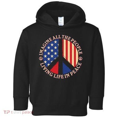 American Peace: People Living life In Peace Toddler Hoodie