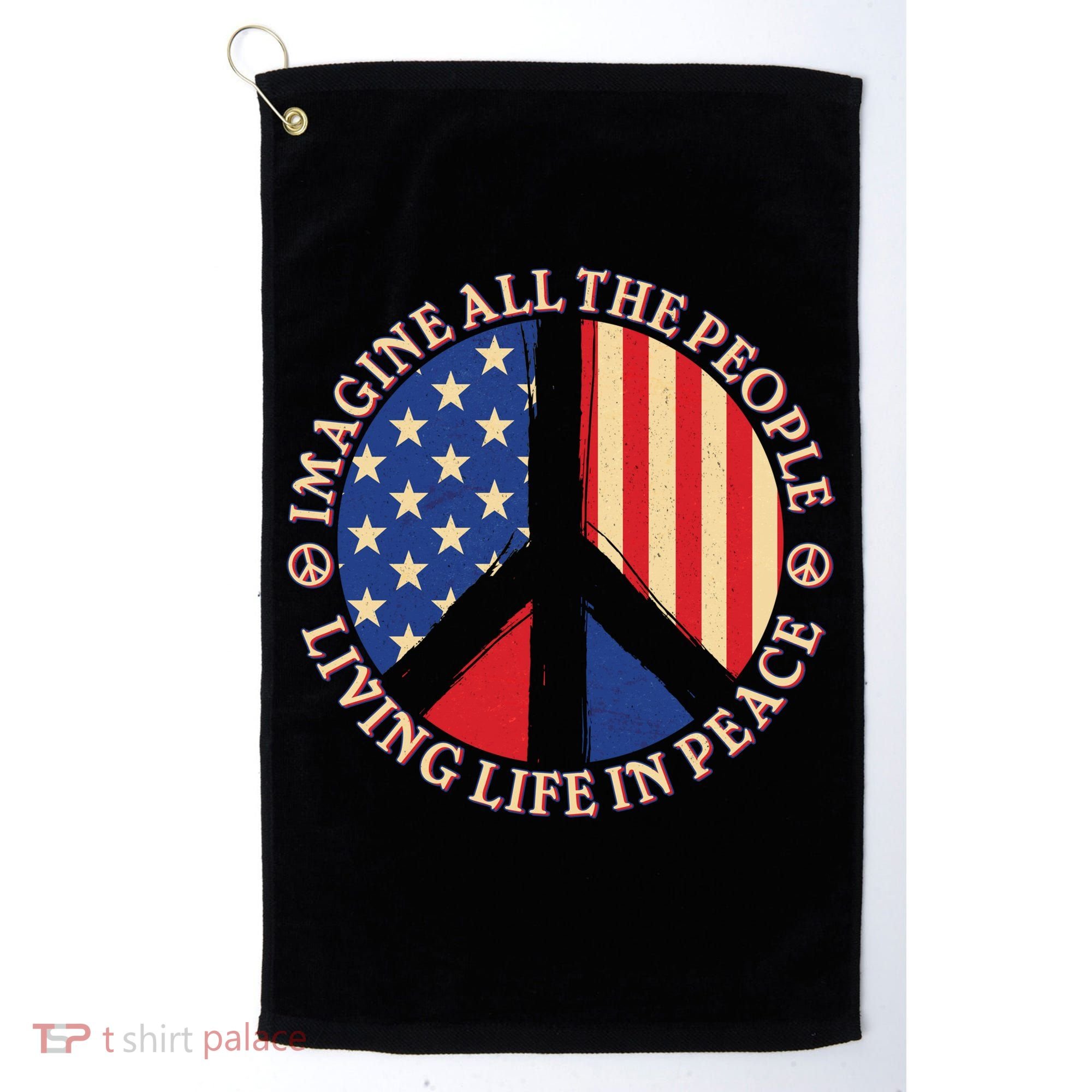 American Peace: People Living life In Peace Golf Towel