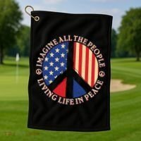 American Peace: People Living life In Peace Golf Towel thumb 1