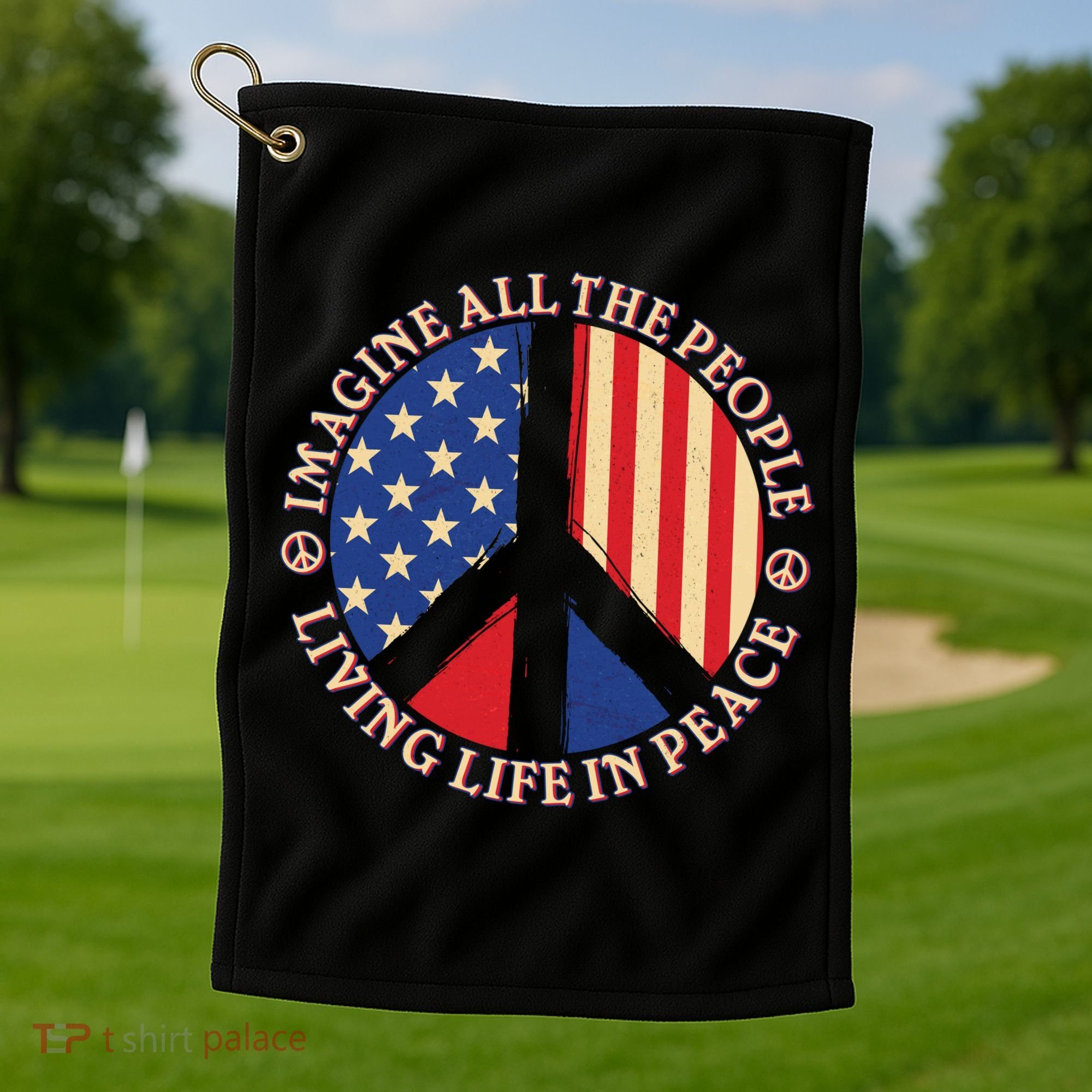 American Peace: People Living life In Peace Golf Towel