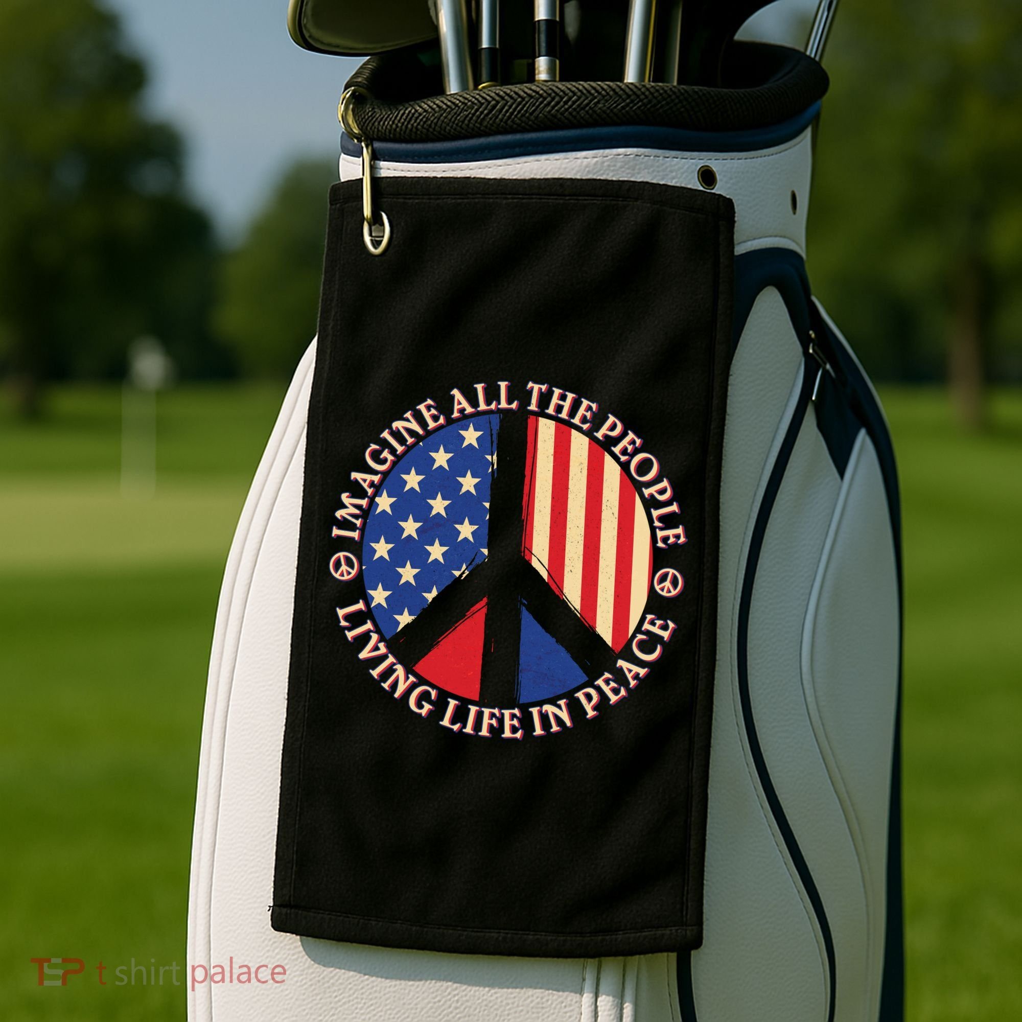 American Peace: People Living life In Peace Golf Towel