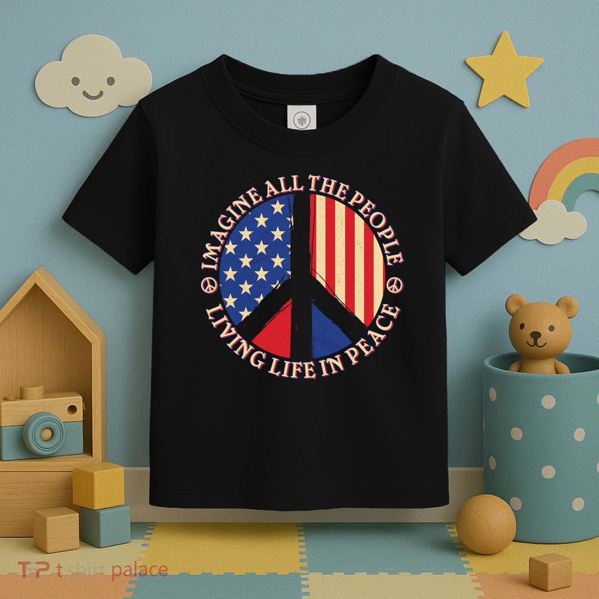 American Peace: People Living life In Peace Toddler T-Shirt