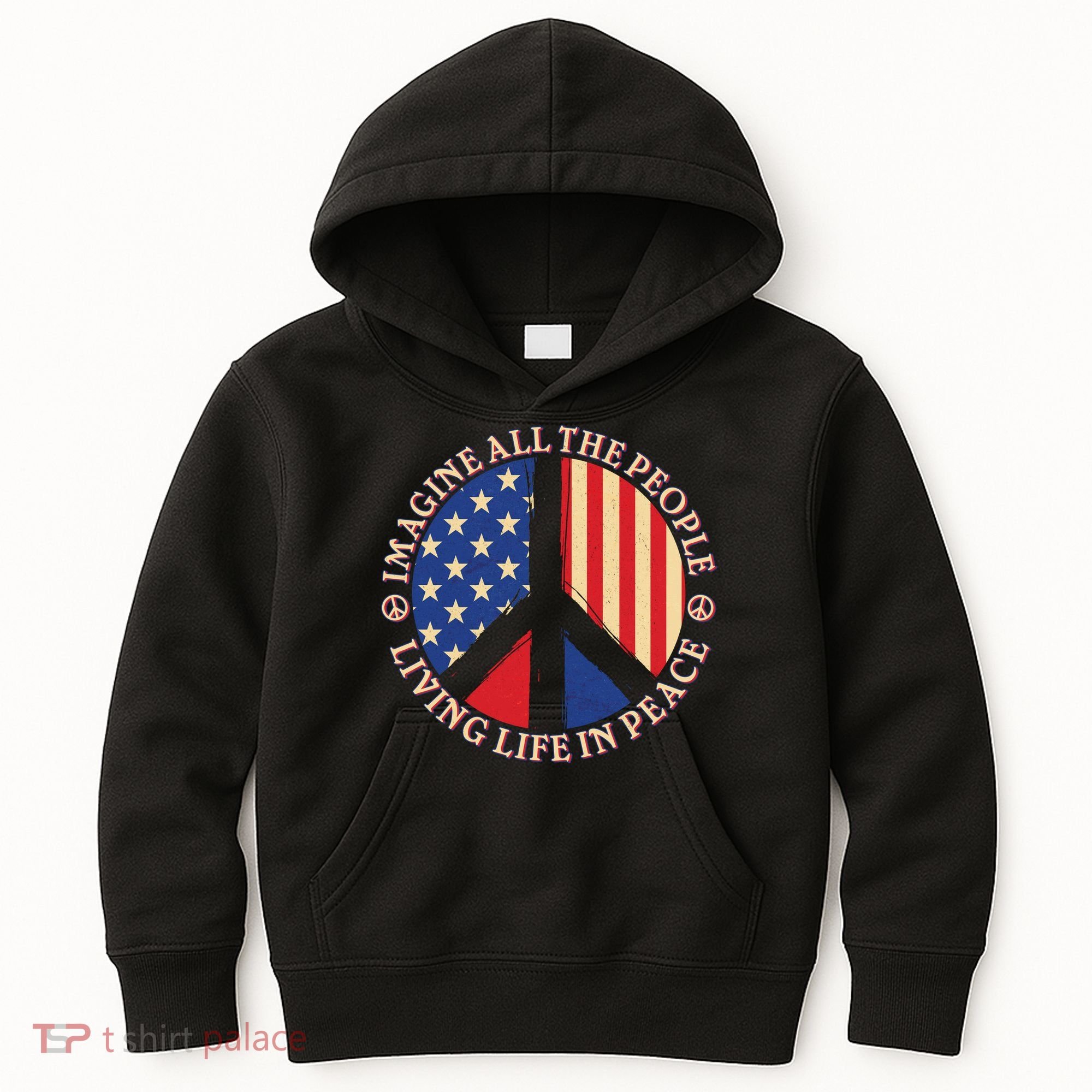 American Peace: People Living life In Peace Kids Hoodie