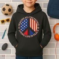 American Peace: People Living life In Peace Kids Hoodie thumb 2