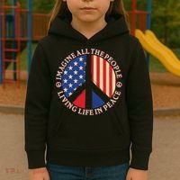 American Peace: People Living life In Peace Kids Hoodie thumb 3