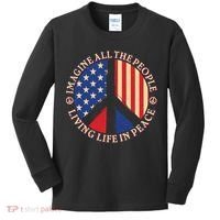 American Peace: People Living life In Peace Kids Long Sleeve Shirt thumb 0