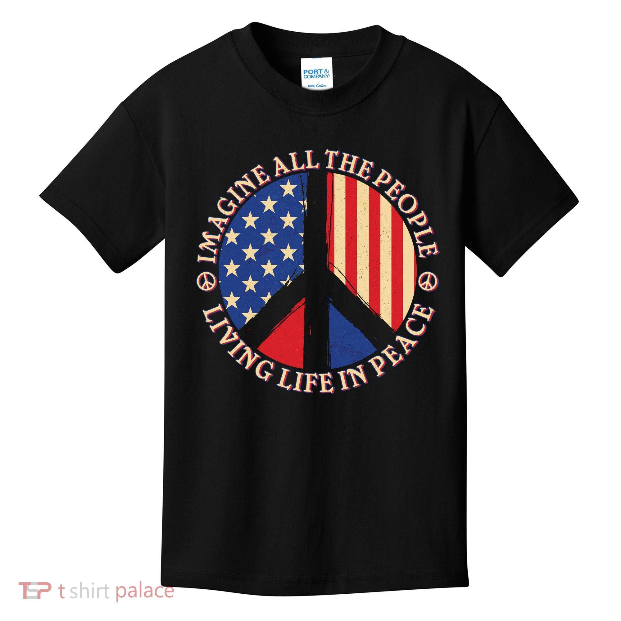 American Peace: People Living life In Peace Kids T-Shirt