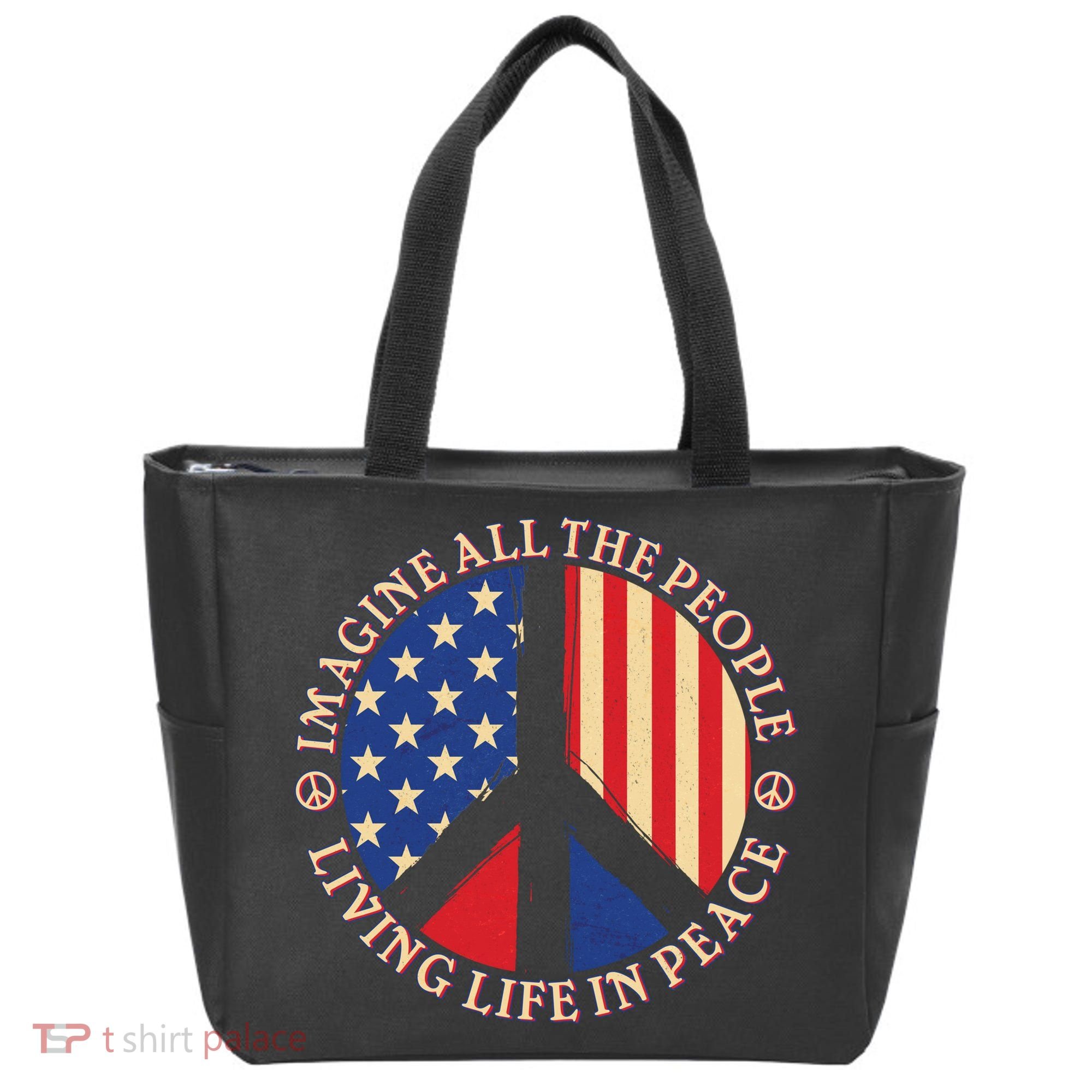 American Peace: People Living life In Peace Tote Bag