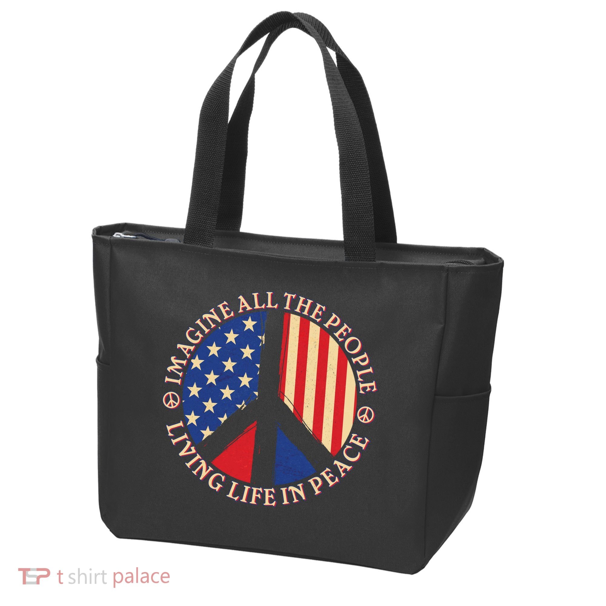 American Peace: People Living life In Peace Tote Bag