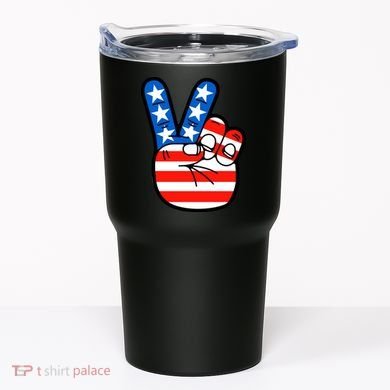 American Peace Sign Flag Tumbler