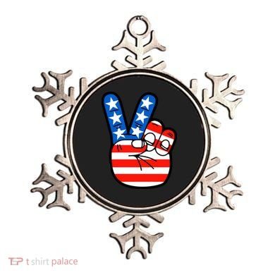American Peace Sign Flag Ornament