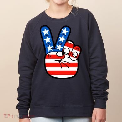 American Peace Sign Flag Women's Sweatshirt