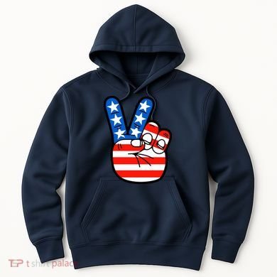 American Peace Sign Flag Hoodie
