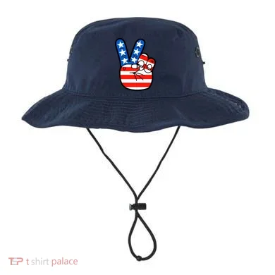 American Peace Sign Flag Bucket Hat