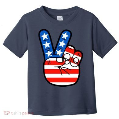 American Peace Sign Flag Toddler T-Shirt