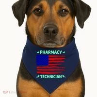American Pharmacy Technician USA-Made Doggie Bandana thumb 1