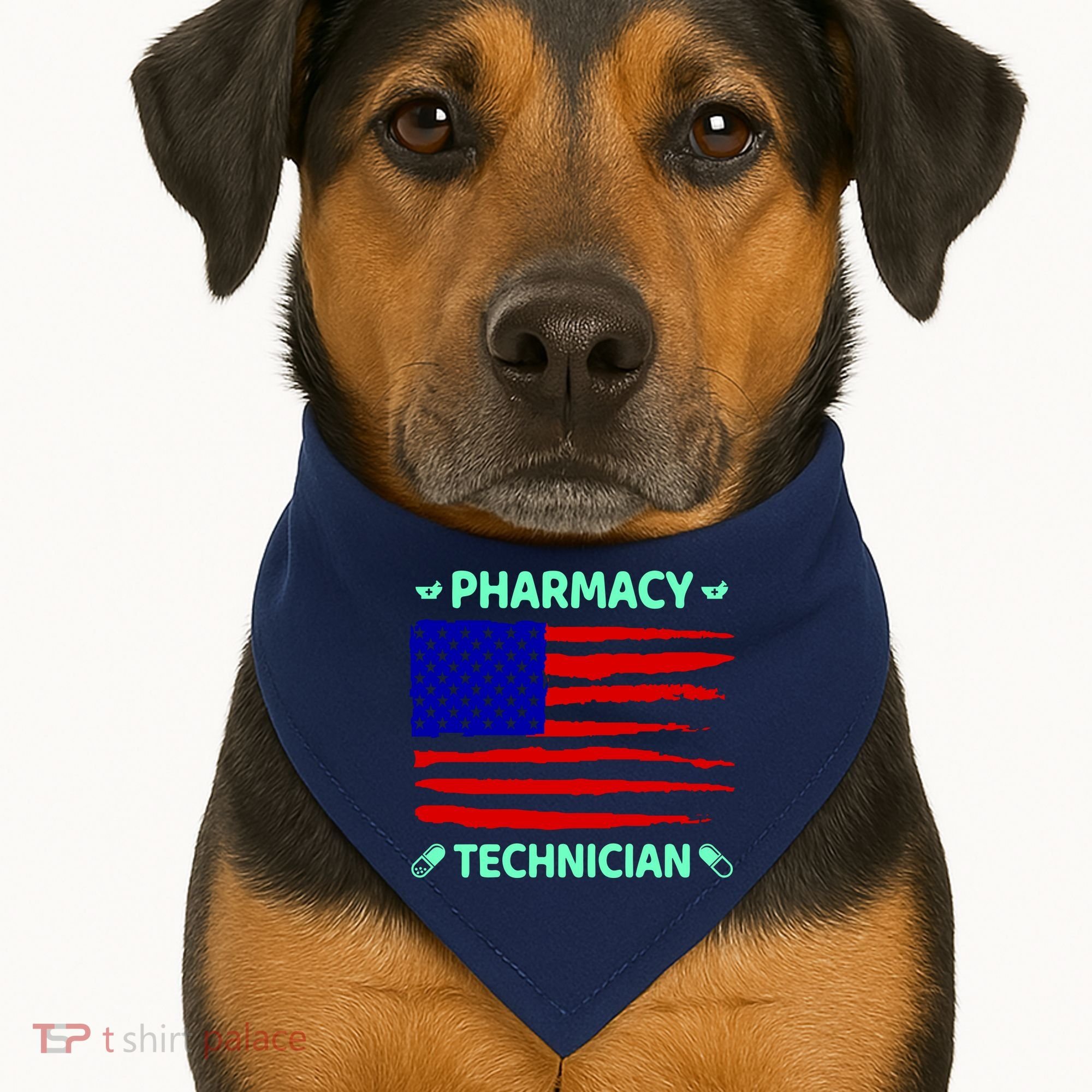 American Pharmacy Technician USA-Made Doggie Bandana