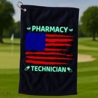 American Pharmacy Technician Golf Towel thumb 1