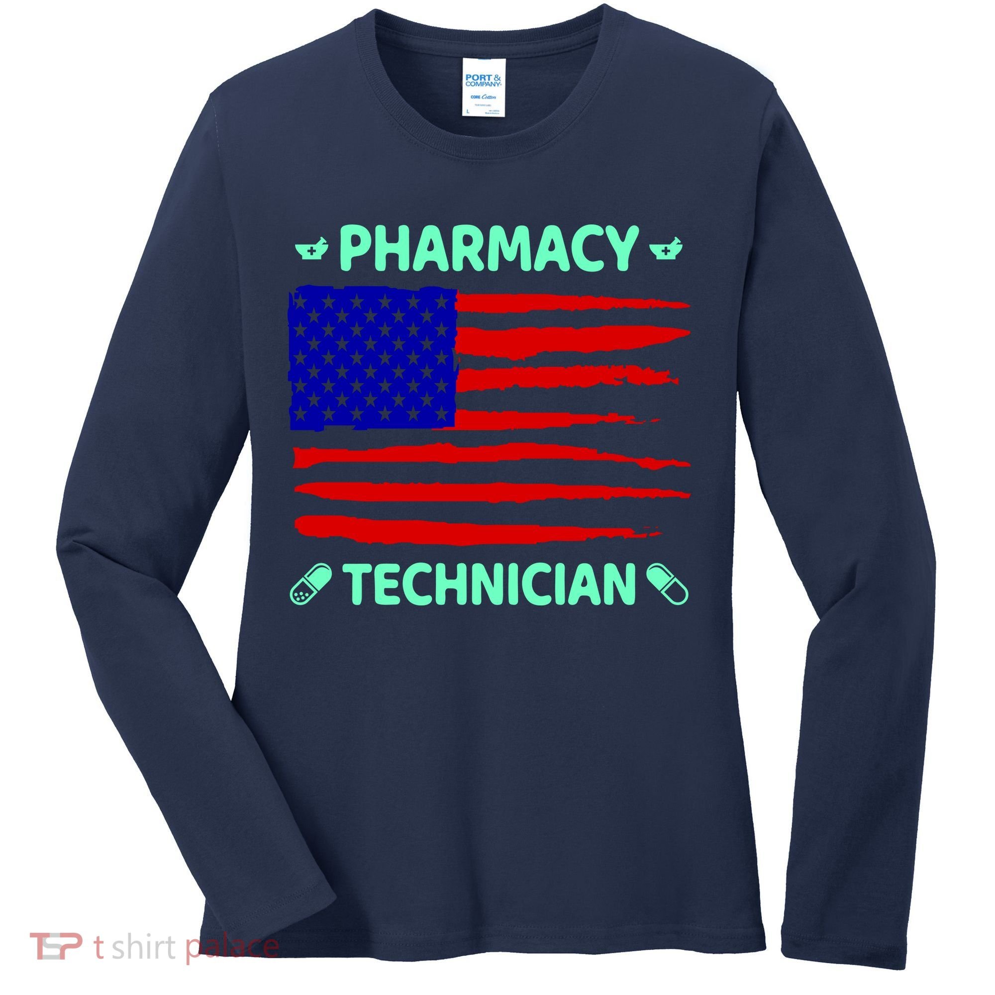 American Pharmacy Technician Women's Long Sleeve Shirt