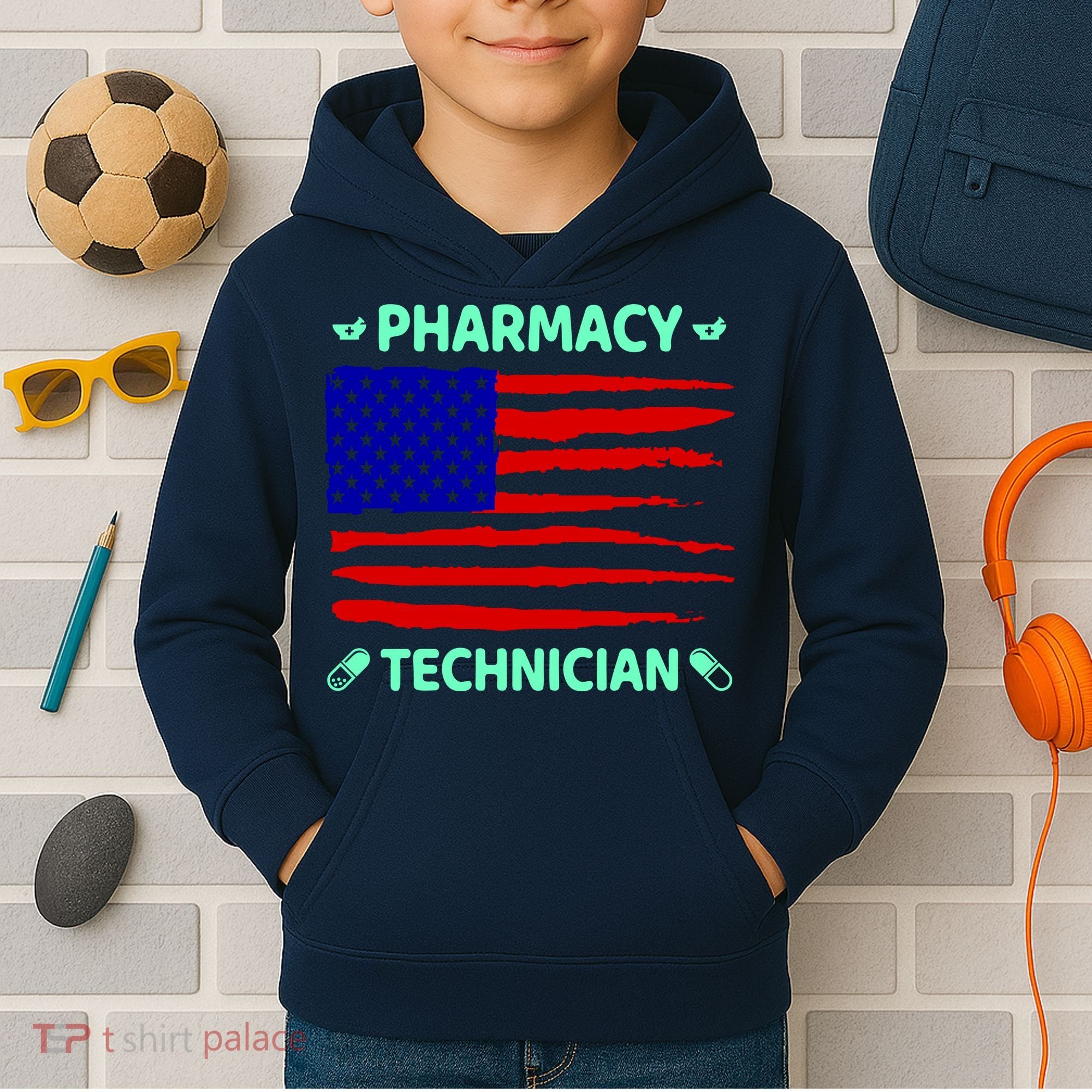 American Pharmacy Technician Kids Hoodie