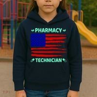 American Pharmacy Technician Kids Hoodie thumb 3