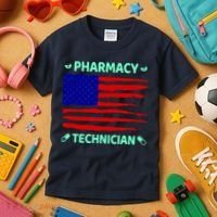 American Pharmacy Technician Kids T-Shirt thumb 3