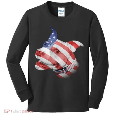 American Pitbull Kids Long Sleeve Shirt