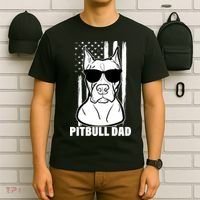 American Pitbull Dad T-Shirt thumb 6