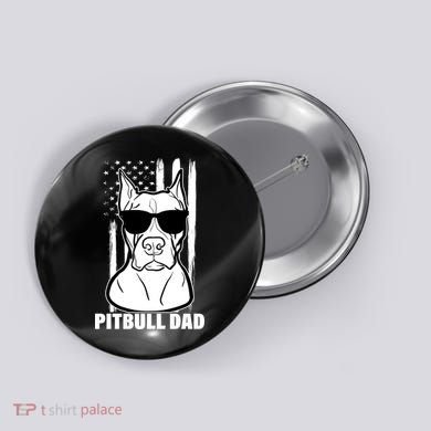 American Pitbull Dad Button