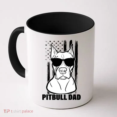 American Pitbull Dad Coffee Mug