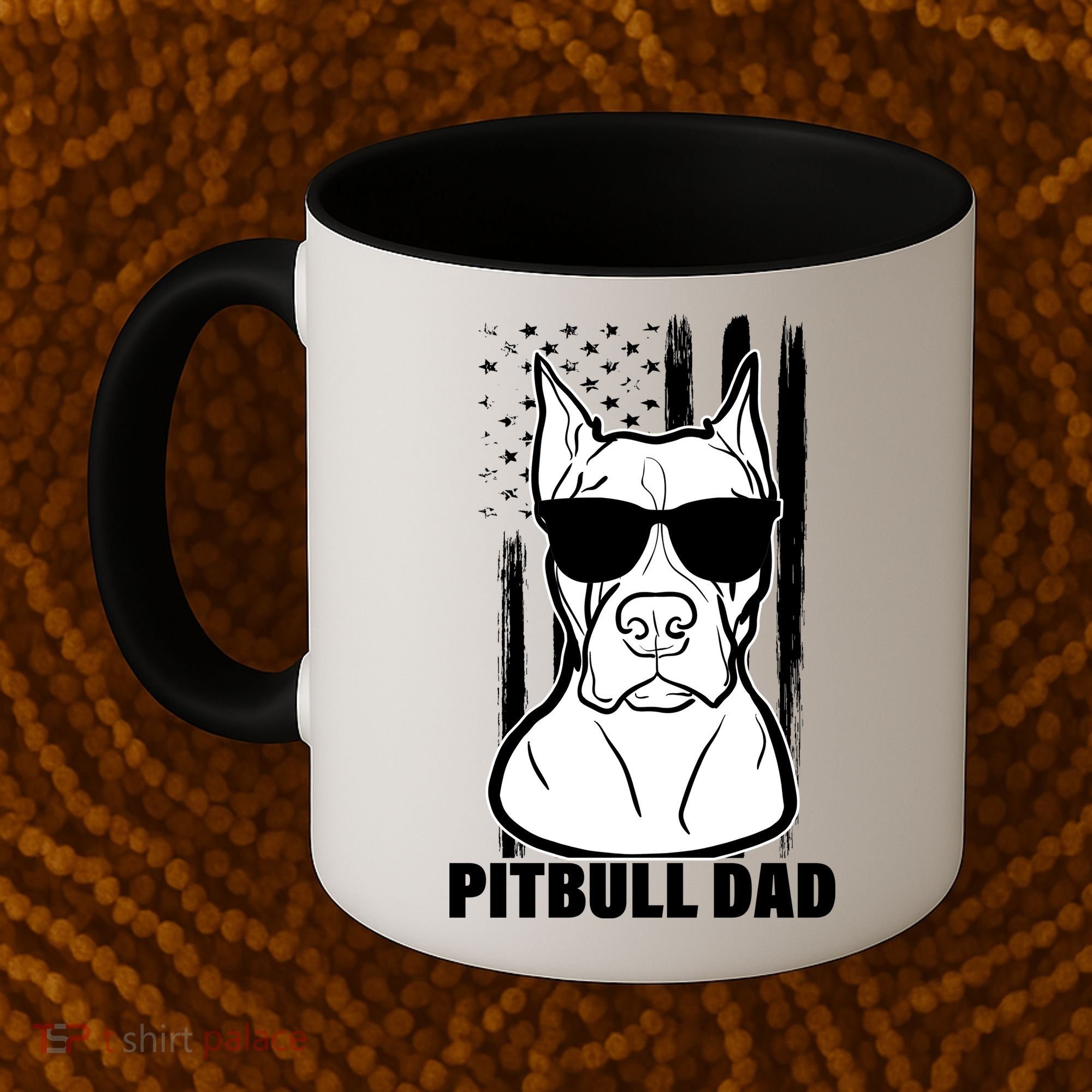 American Pitbull Dad Coffee Mug