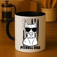 American Pitbull Dad Coffee Mug thumb 4