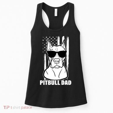 American Pitbull Dad Women's Tank Top