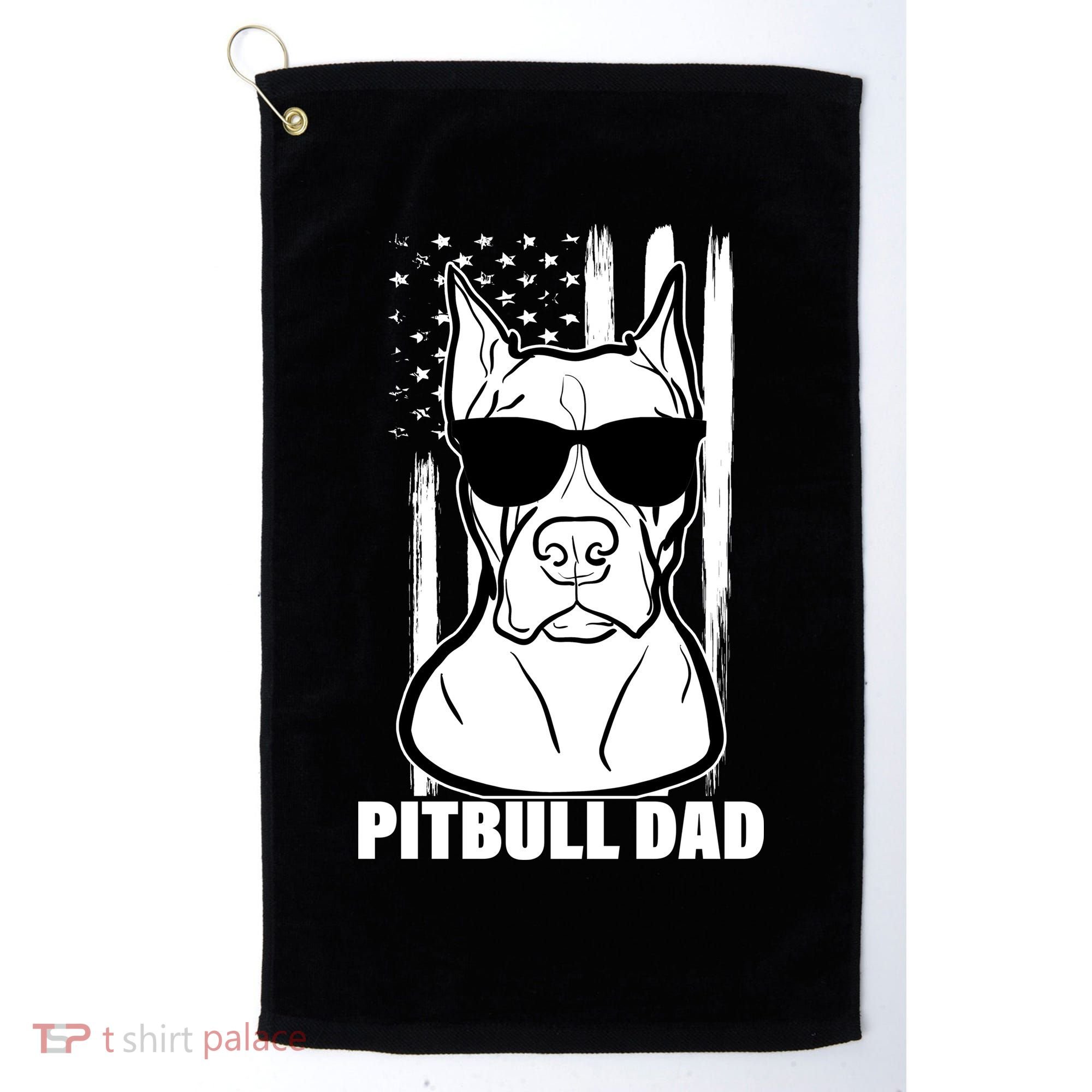 American Pitbull Dad Golf Towel