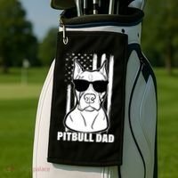 American Pitbull Dad Golf Towel thumb 2