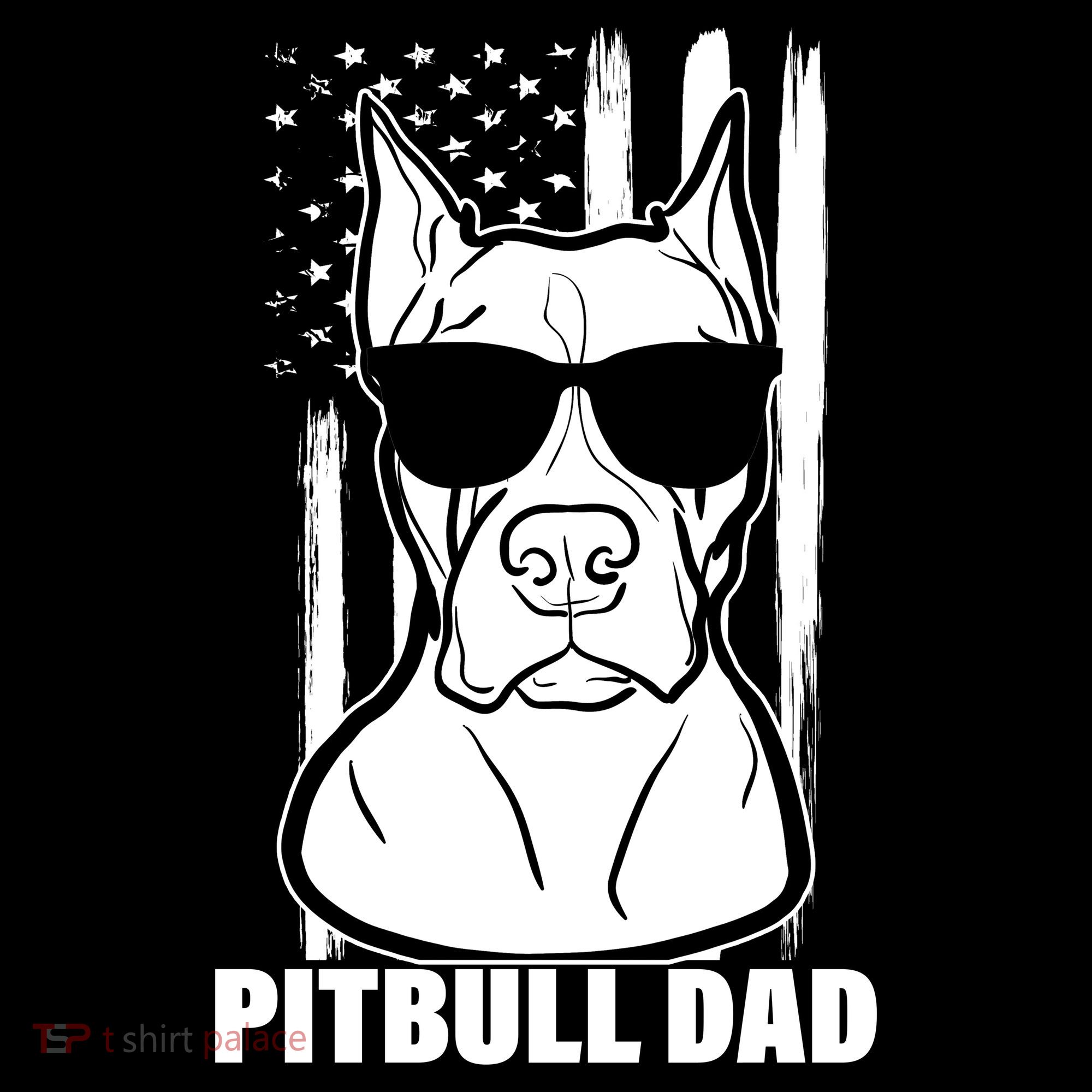 American Pitbull Dad Women's Long Sleeve Shirt