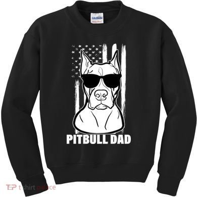 American Pitbull Dad Kids Sweatshirt