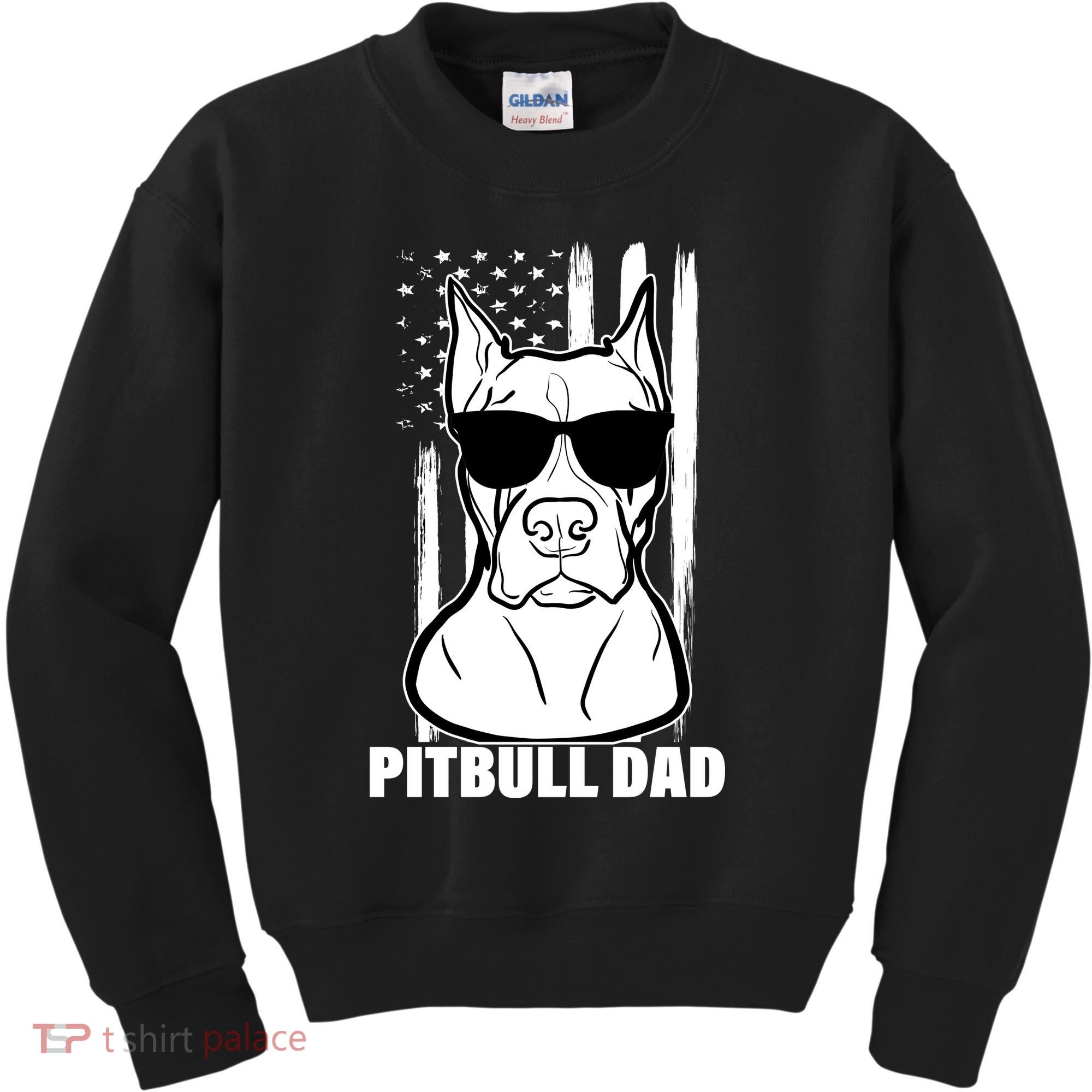 American Pitbull Dad Kids Sweatshirt