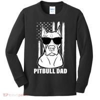 American Pitbull Dad Kids Long Sleeve Shirt thumb 0