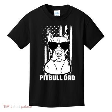 American Pitbull Dad Kids T-Shirt