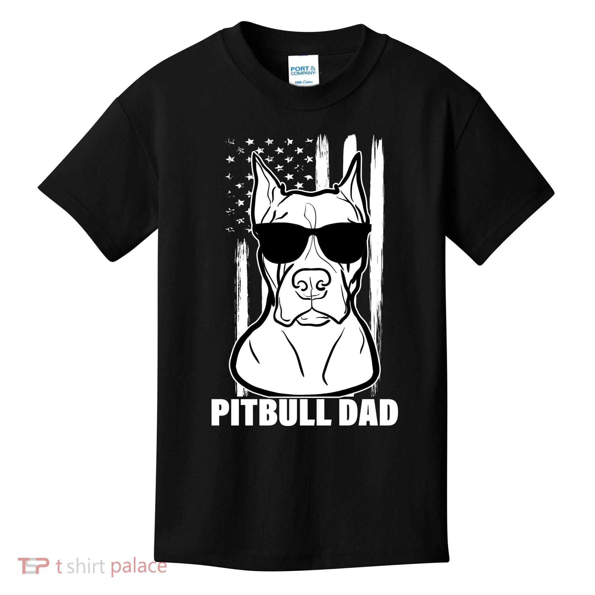 American Pitbull Dad Kids T-Shirt