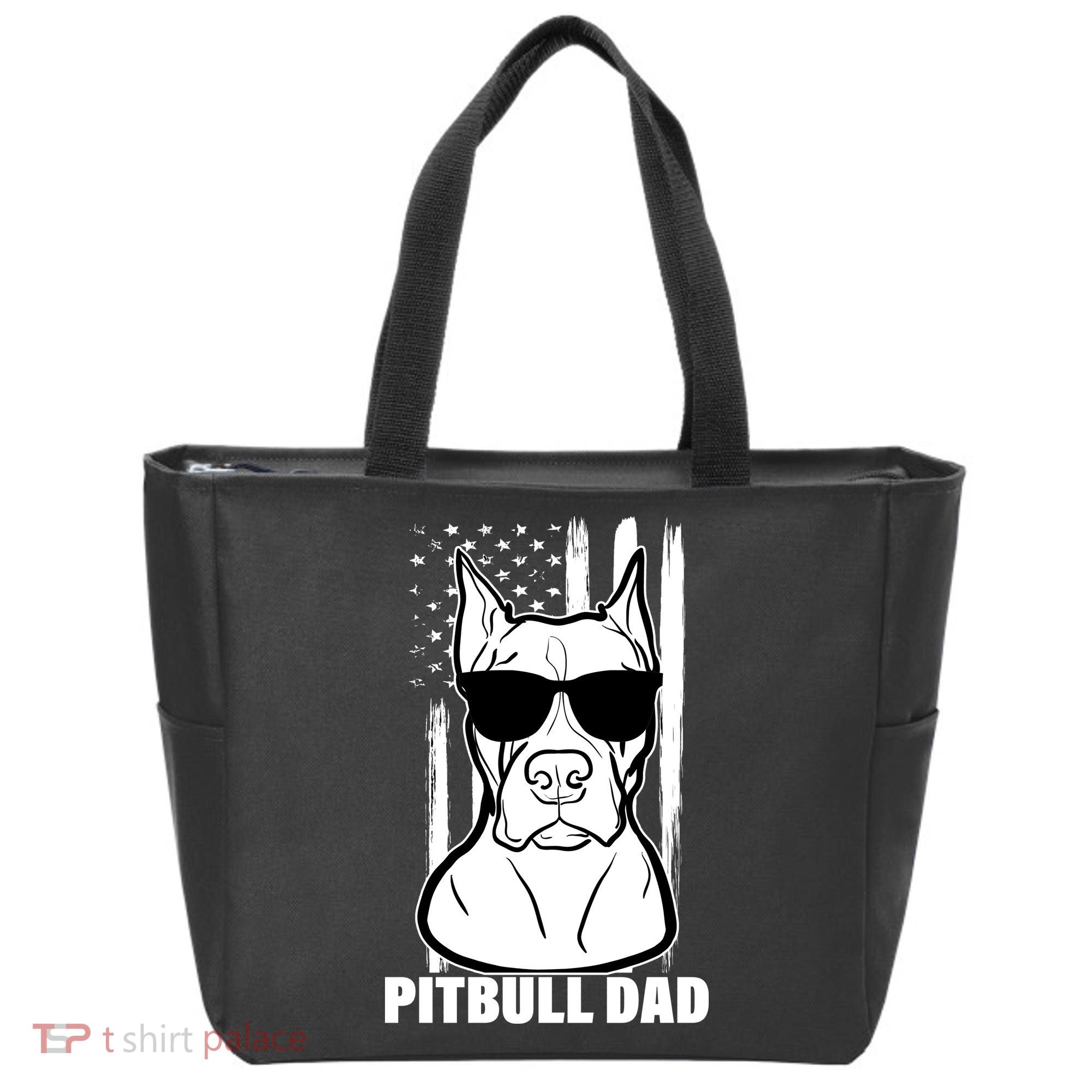 American Pitbull Dad Tote Bag