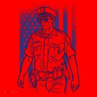 American Police Officer Santa Hat thumb 1