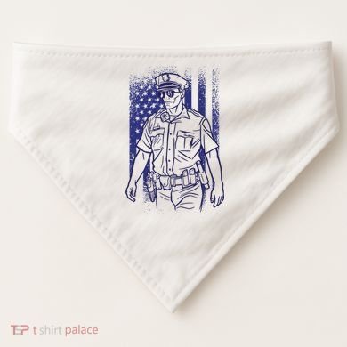 American Police Officer USA-Made Doggie Bandana