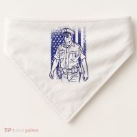 American Police Officer USA-Made Doggie Bandana thumb 0