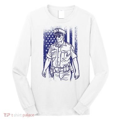 American Police Officer Long Sleeve Shirt