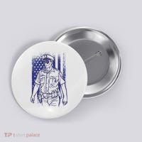 American Police Officer Button thumb 0