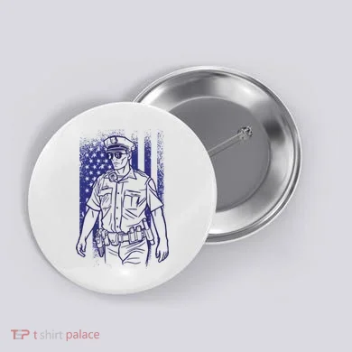 American Police Officer Button