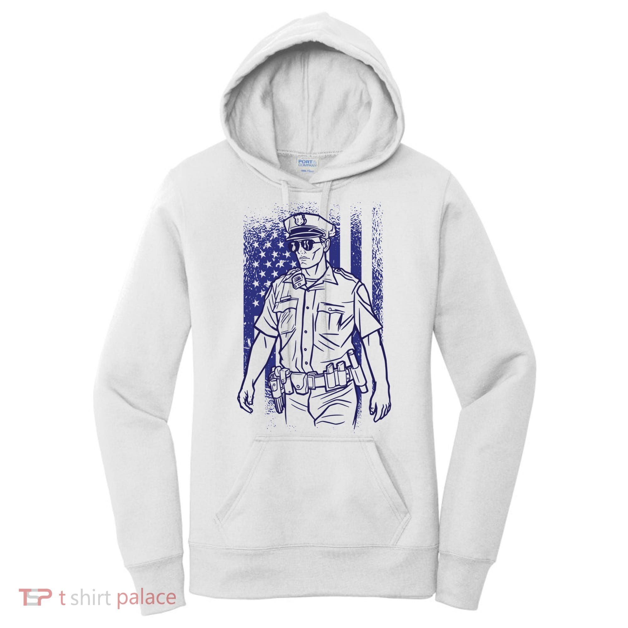 American Police Officer Women's Hoodie