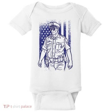American Police Officer Baby Bodysuit